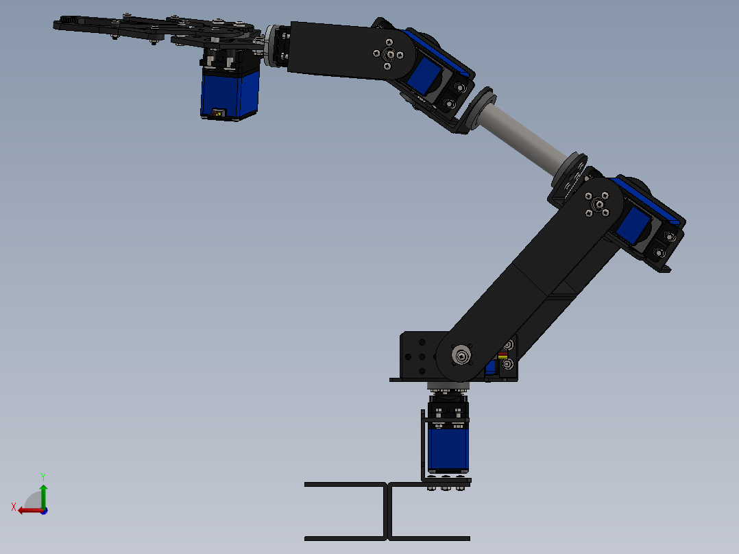 6自由度机械臂后视图