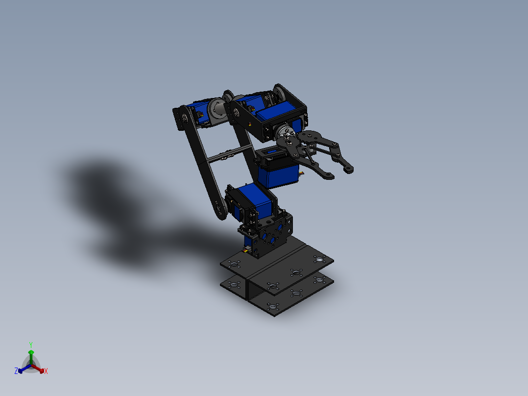 6自由度机械臂正等轴测图