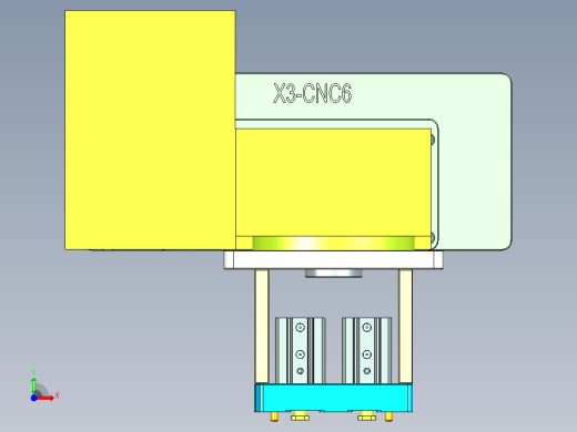 X3-CNC6笔记本CNC工装夹具三维模型dizuo-0730前视缩略图