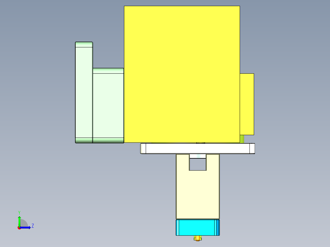 X3-CNC6笔记本CNC工装夹具三维模型dizuo-0730左视图