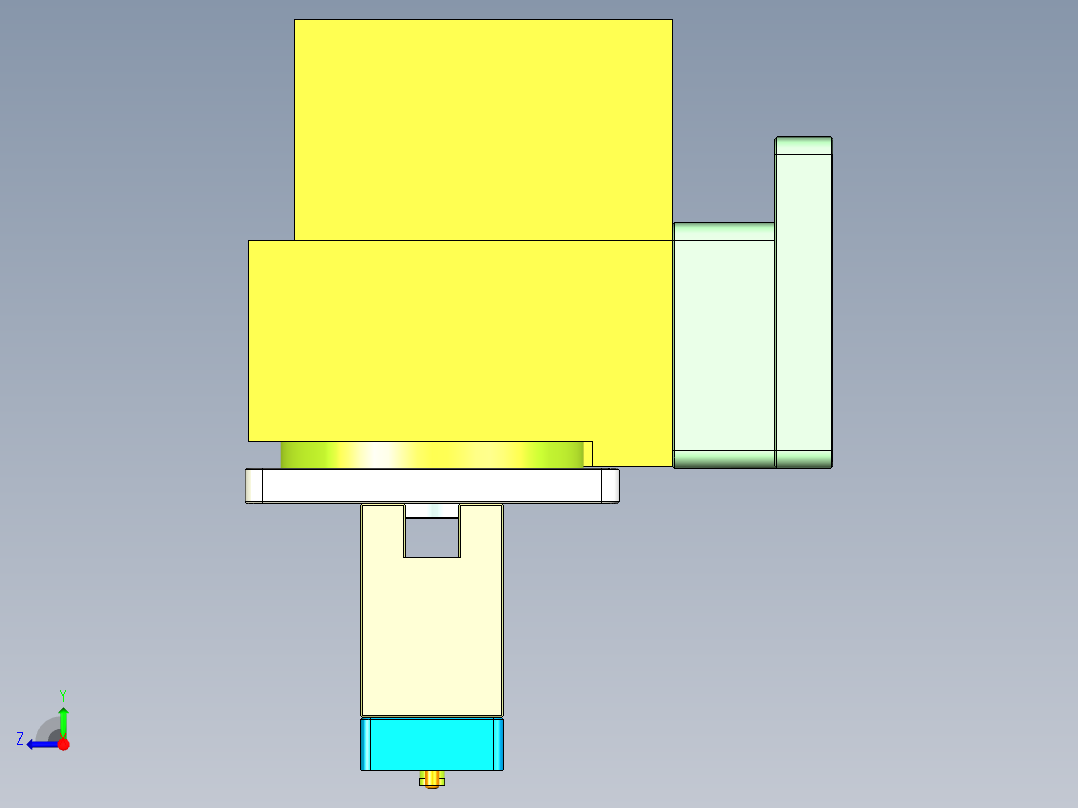 X3-CNC6笔记本CNC工装夹具三维模型dizuo-0730右视图