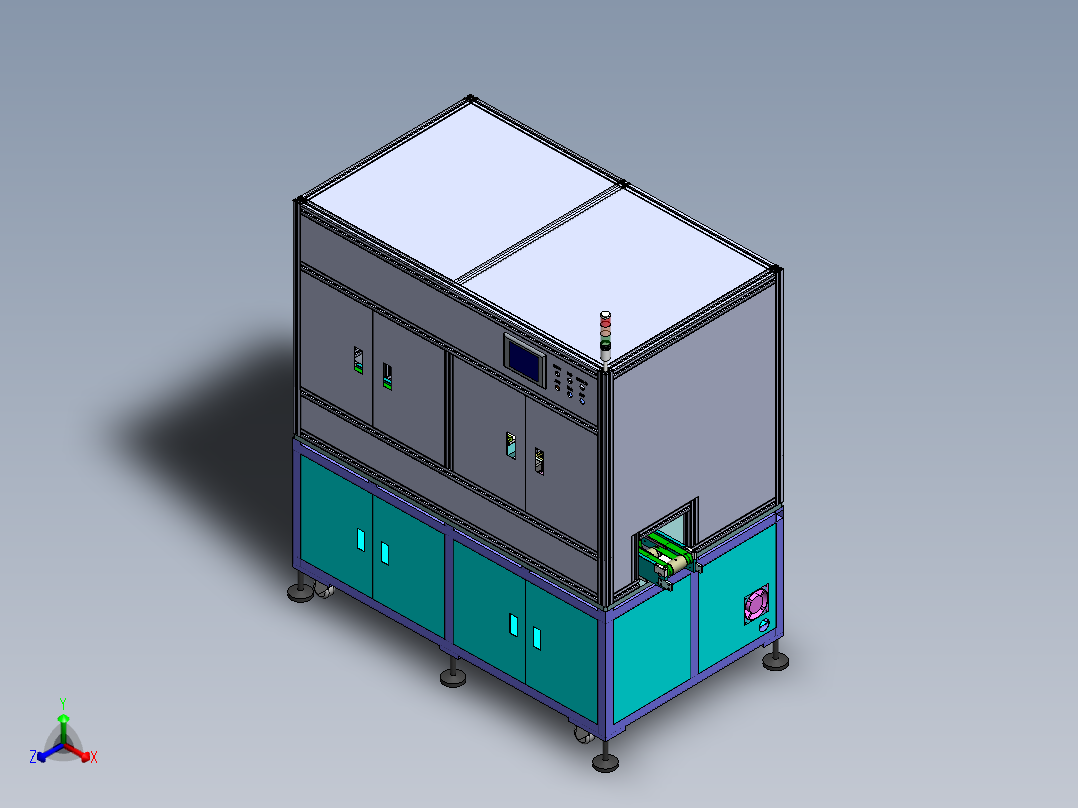 一种贴VHB胶设备sw18可编辑正等轴测图
