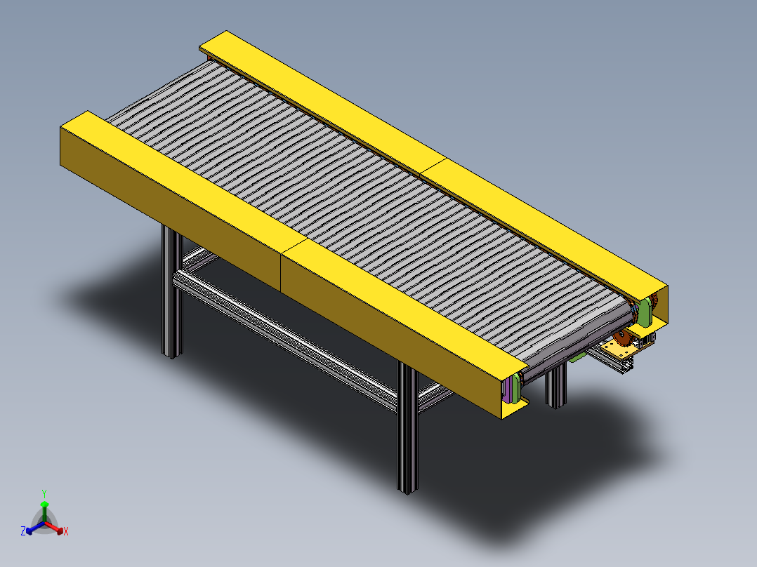 金属链板输送机sw18可编辑正等轴测图