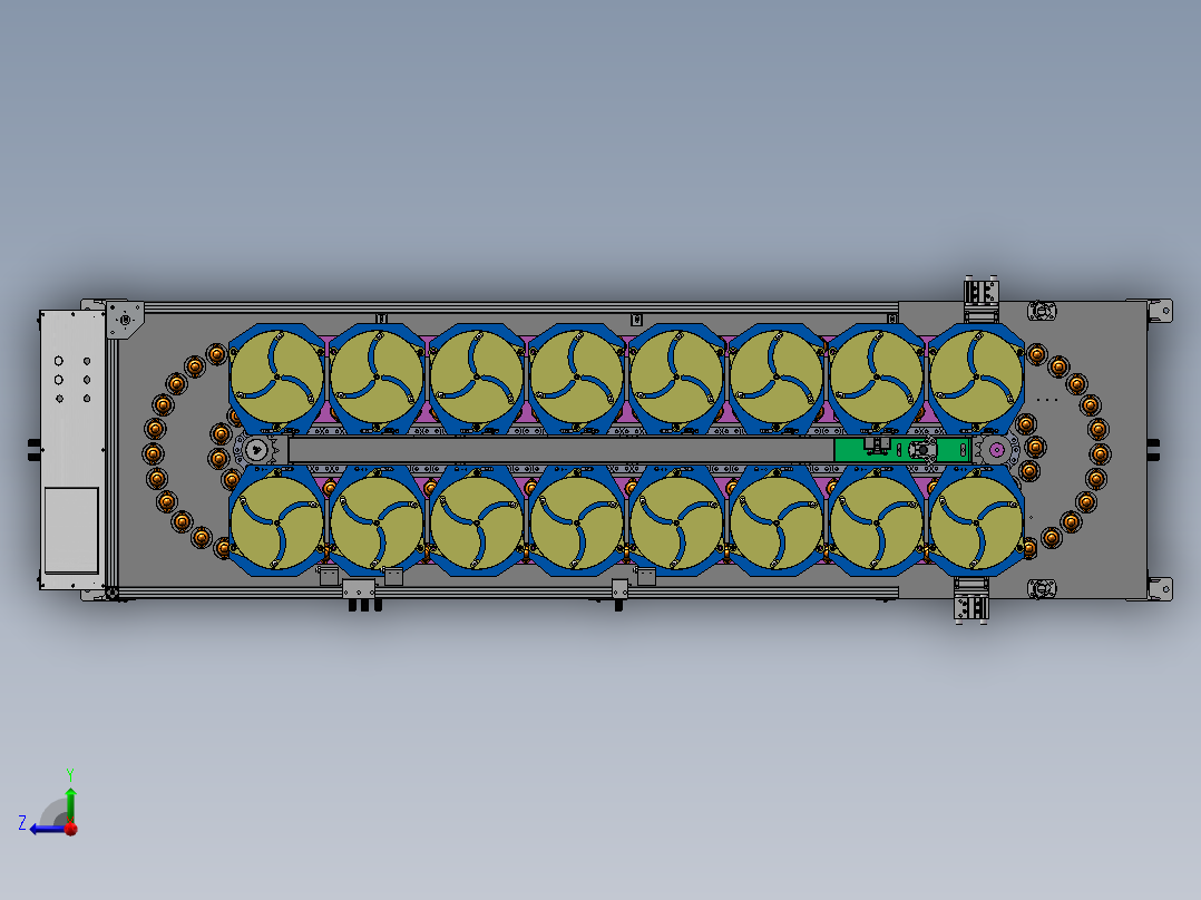 16工位环形料仓sw19可编辑右视图