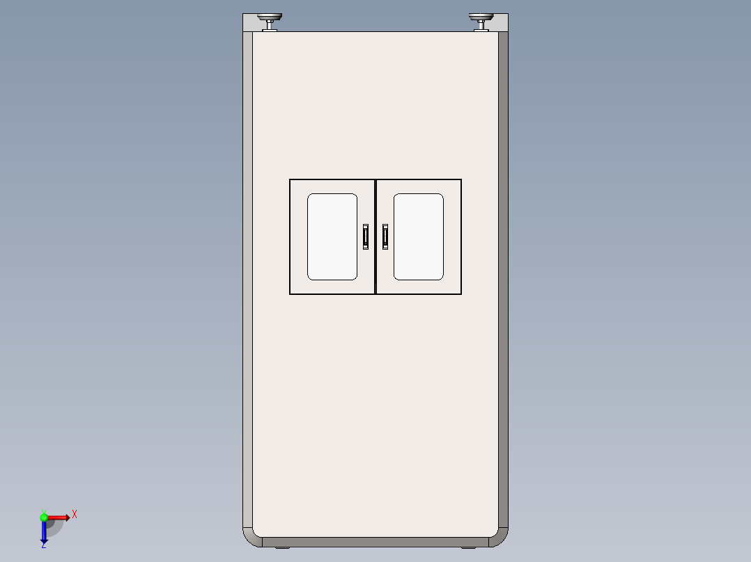 单箱风淋门3D俯视图
