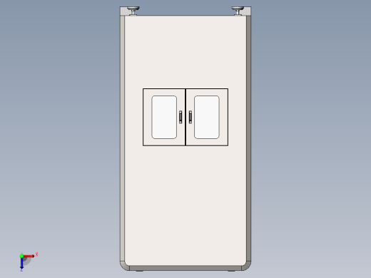 单箱风淋门3D俯视缩略图