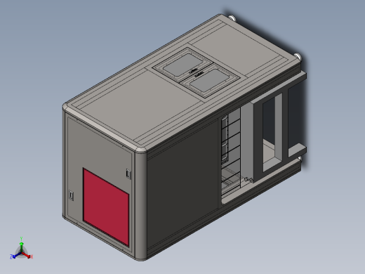 单箱风淋门3D正等轴测缩略图