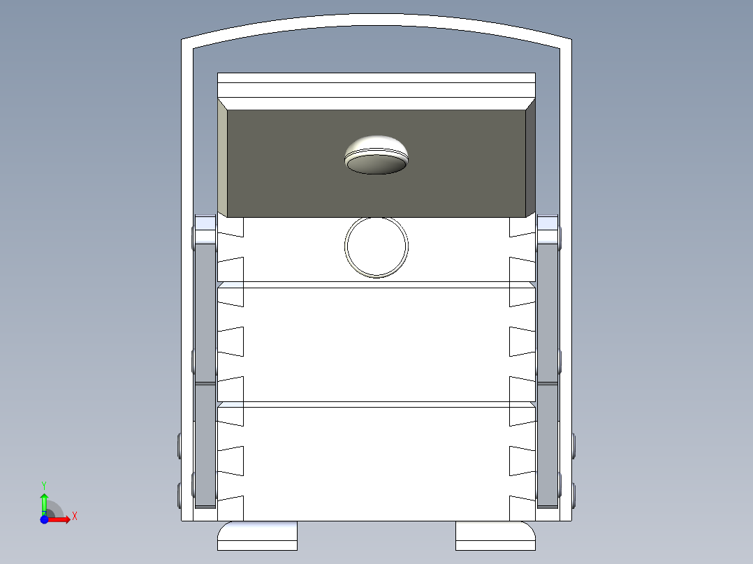 可折叠工具箱前视图