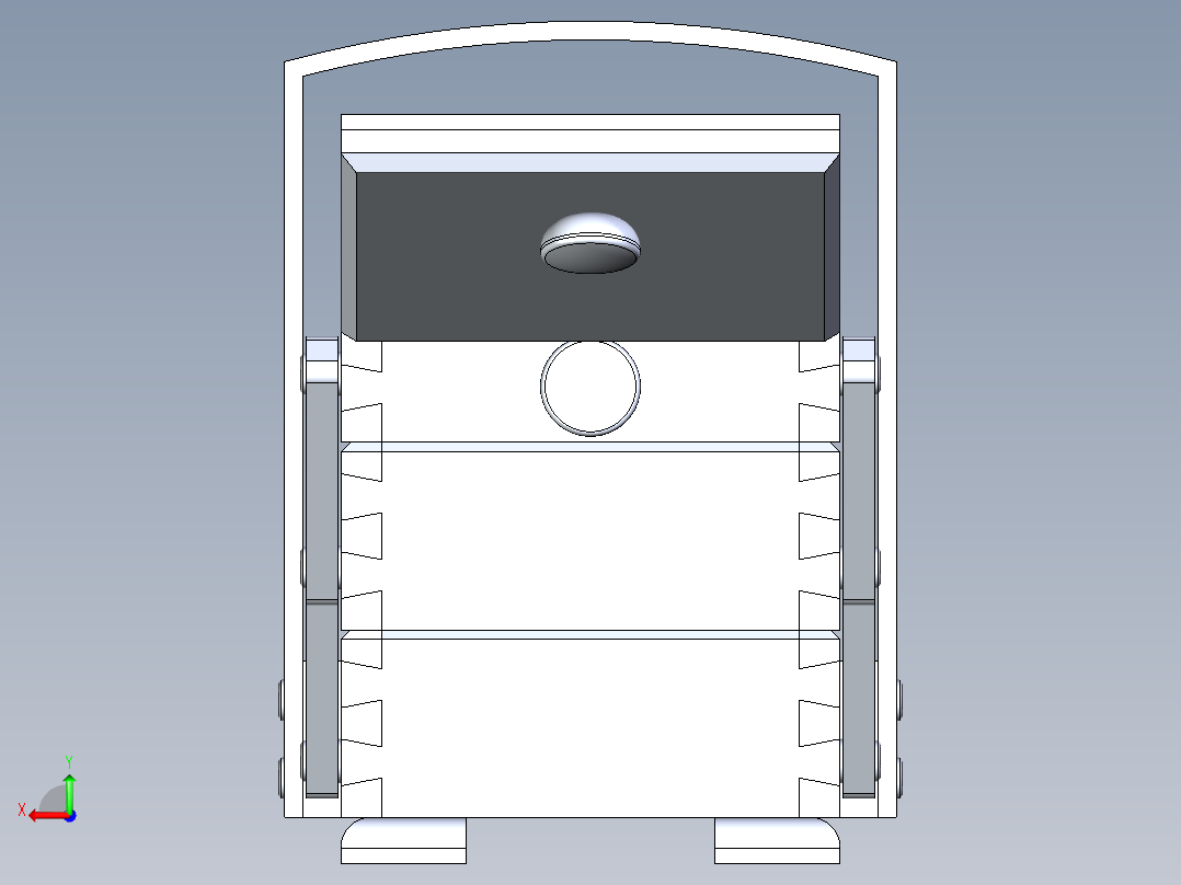 可折叠工具箱后视图