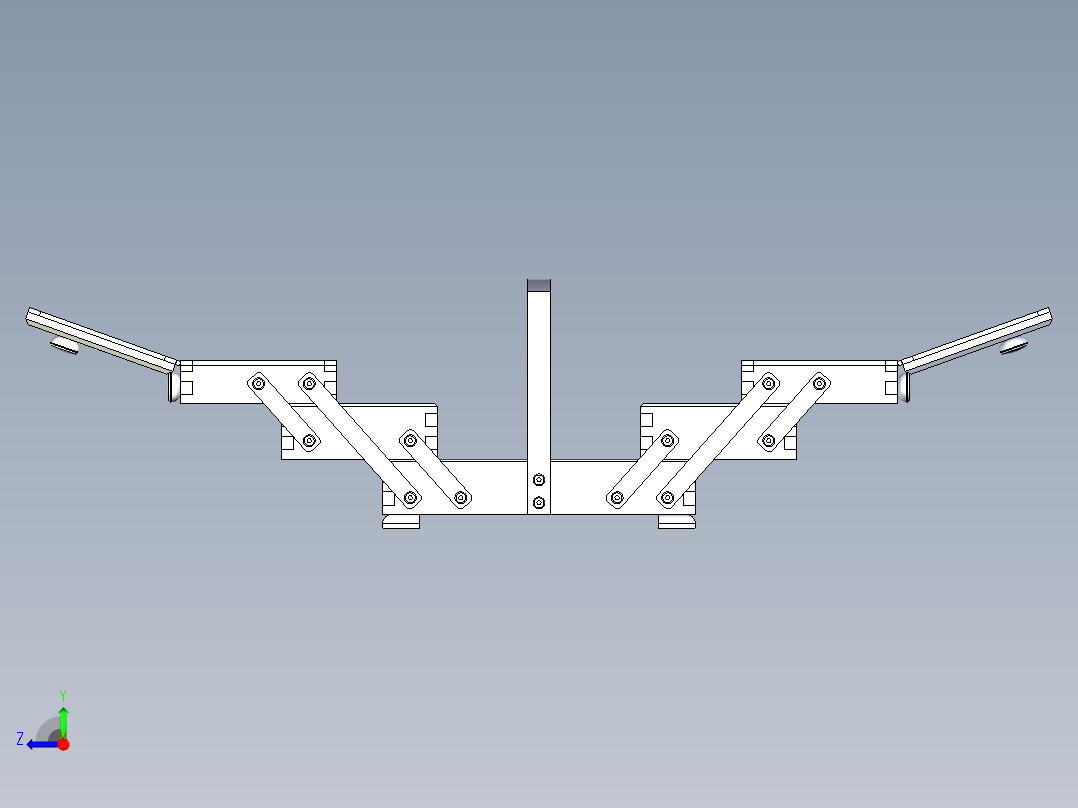 可折叠工具箱右视图