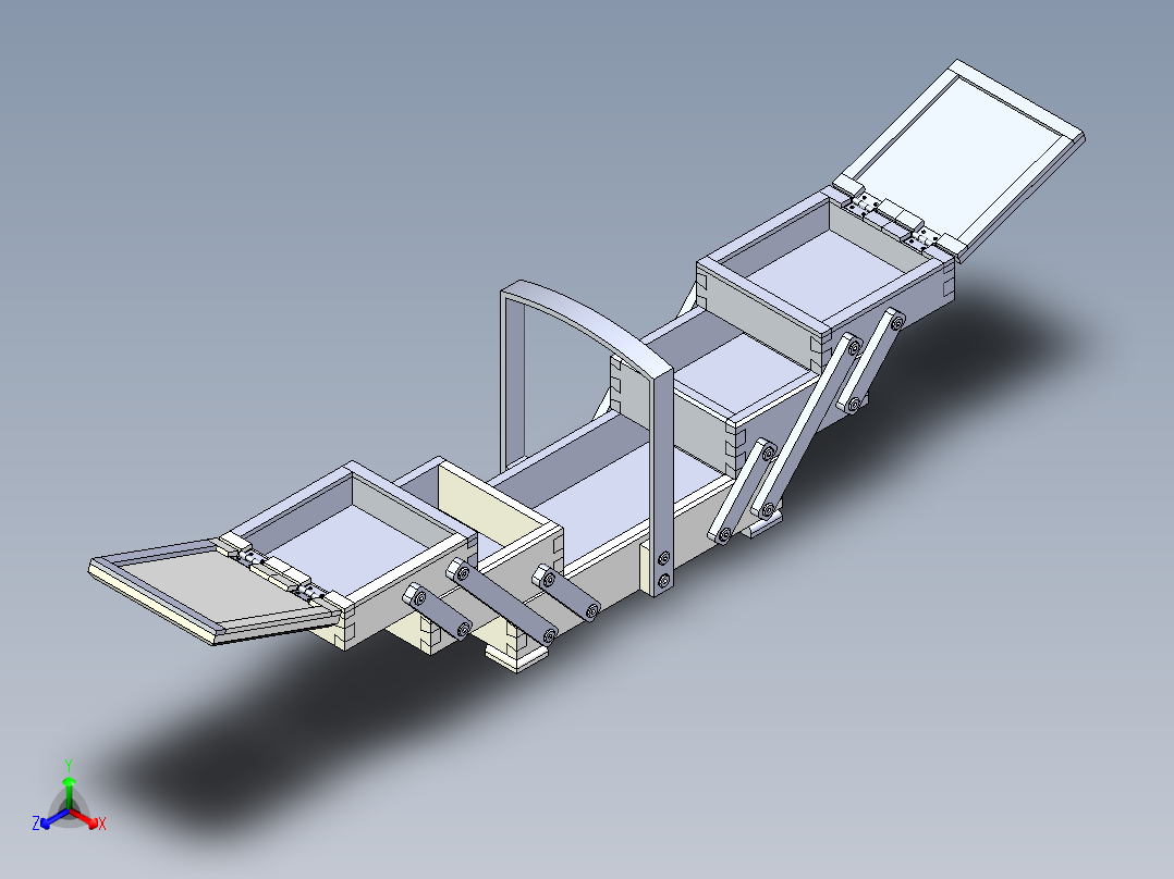 可折叠工具箱正等轴测图