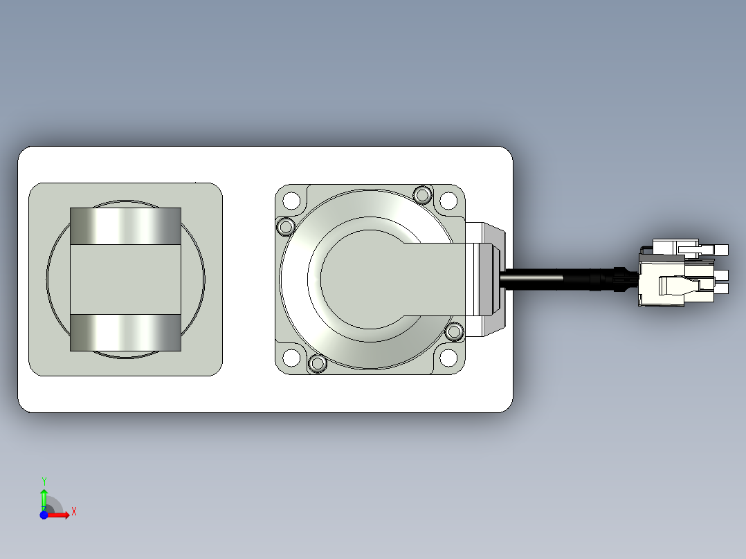 折返式电动缸G-210514前视图