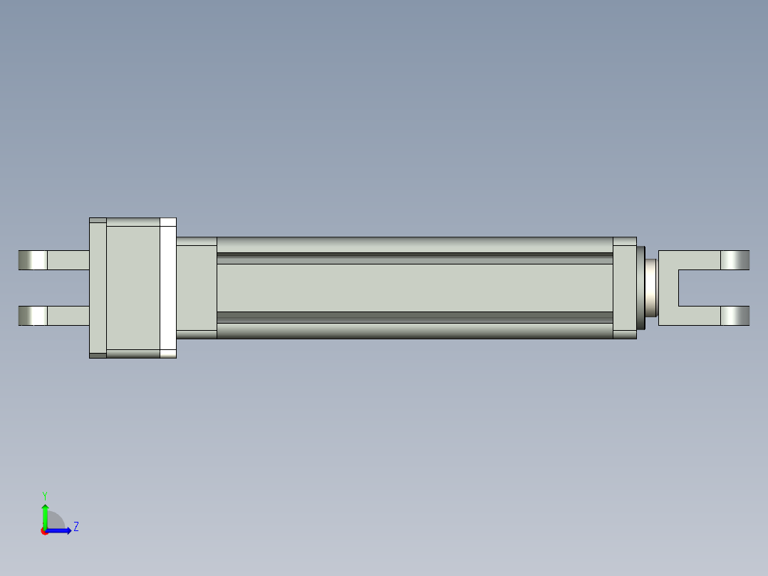 折返式电动缸G-210514左视图