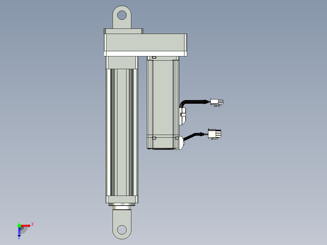 折返式电动缸G-210514俯视图