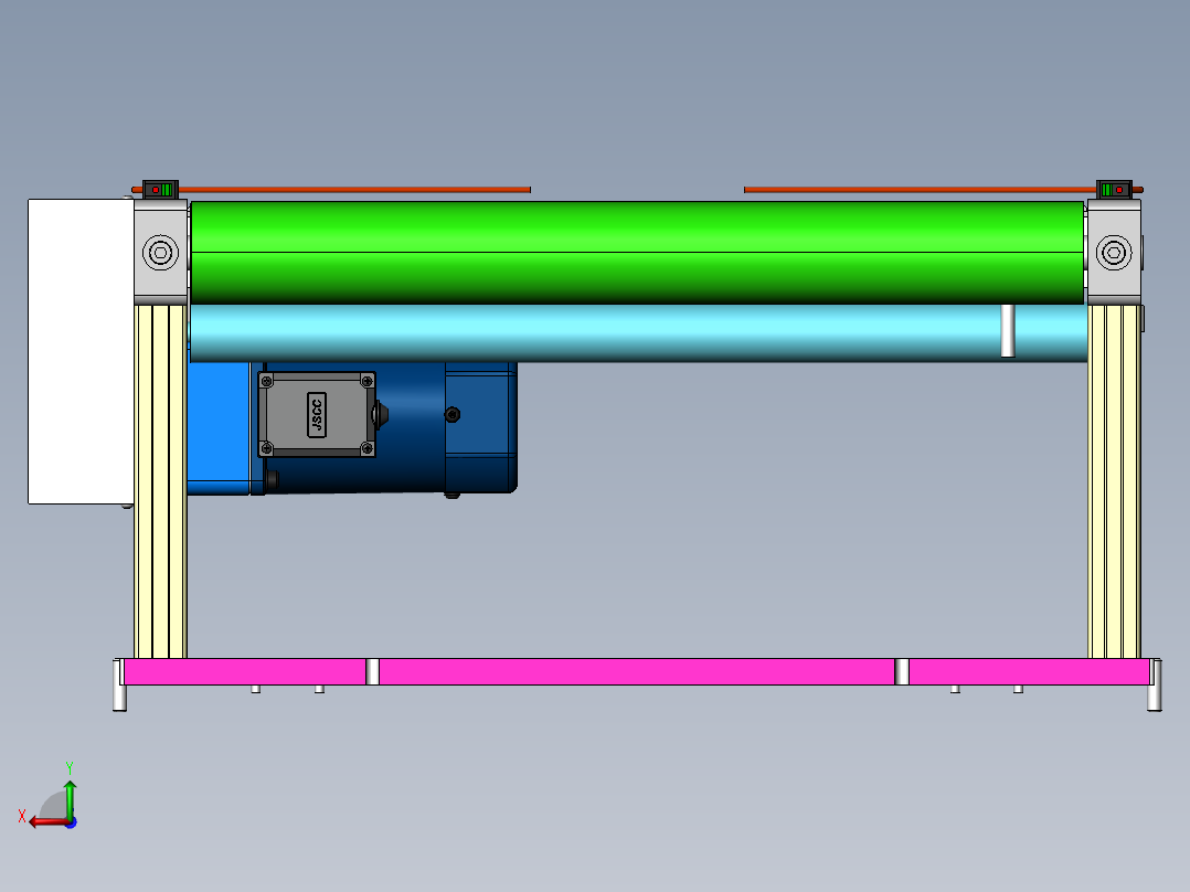 1.08米0.5米皮带机构后视图