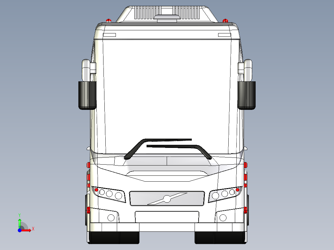 客车、公交车、尔沃大巴前视图