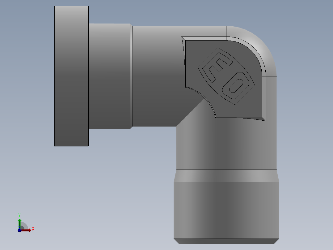 法兰接头、1DFS9-24-08前视图