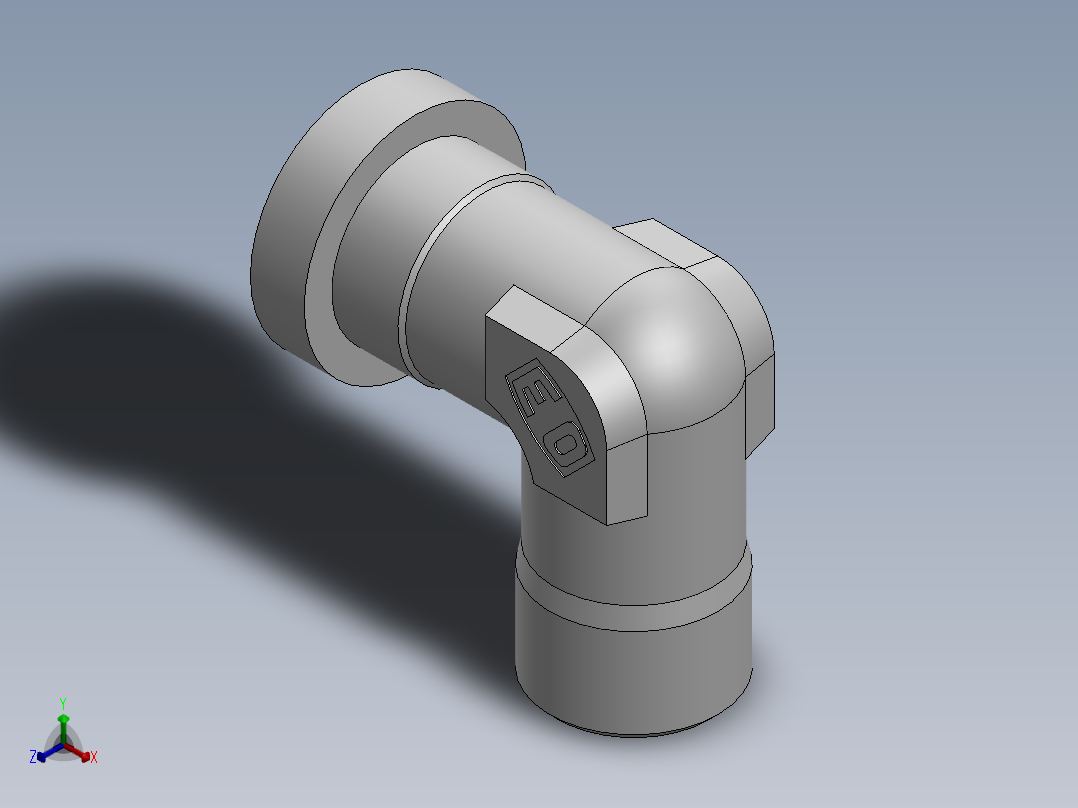 法兰接头、1DFS9-24-08正等轴测图