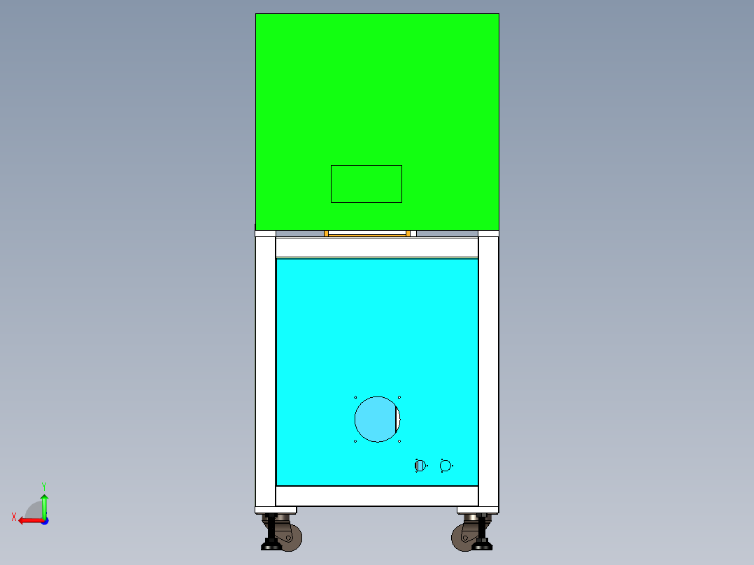 料带输送与切断设备设计后视图