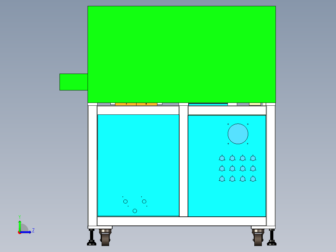 料带输送与切断设备设计左视图