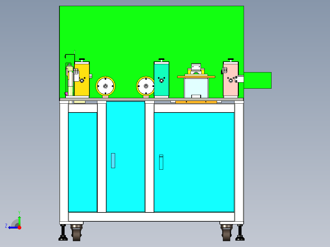 料带输送与切断设备设计右视图