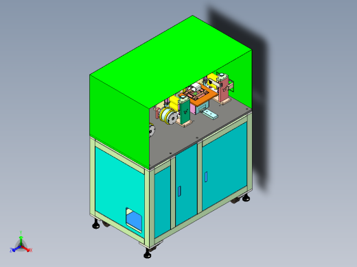 料带输送与切断设备设计正等轴测缩略图