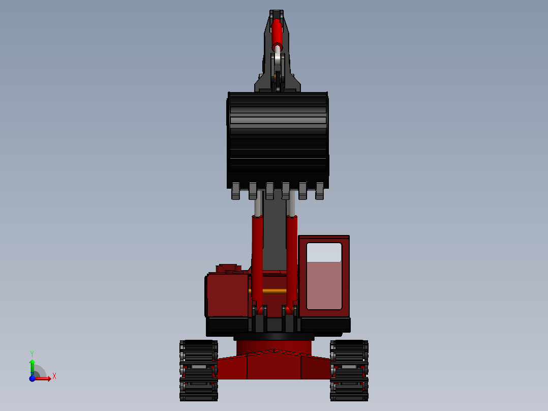 挖掘机、推土机(7)前视图