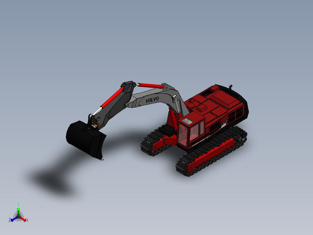 挖掘机、推土机(7)正等轴测图