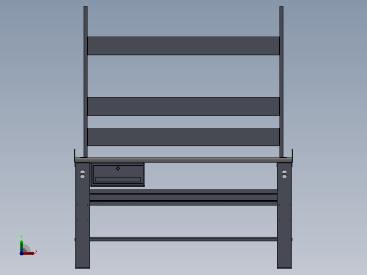 电脑桌(17)前视缩略图