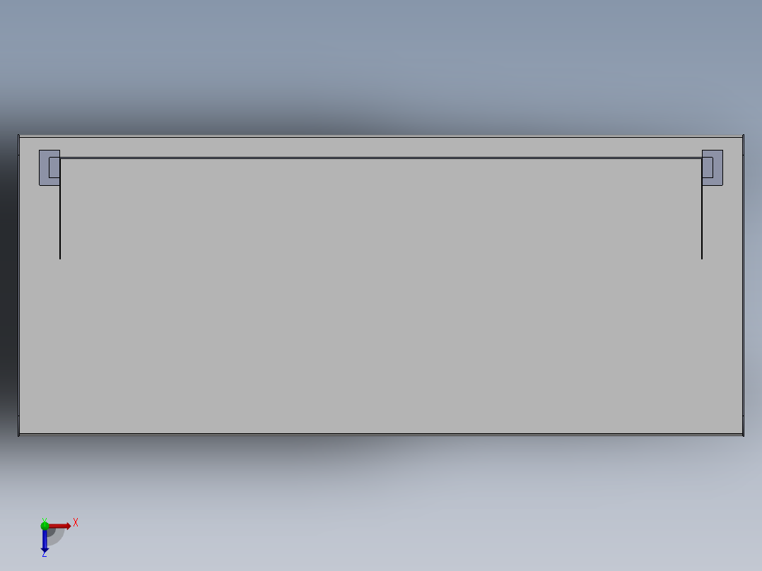 电脑桌(17)俯视图