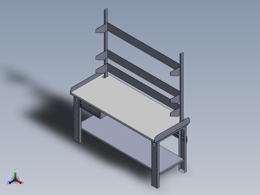 电脑桌(17)正等轴测缩略图