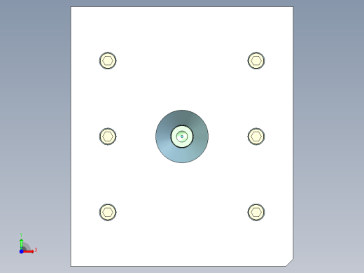 灯饰旋转支架（后模滑块）前视缩略图