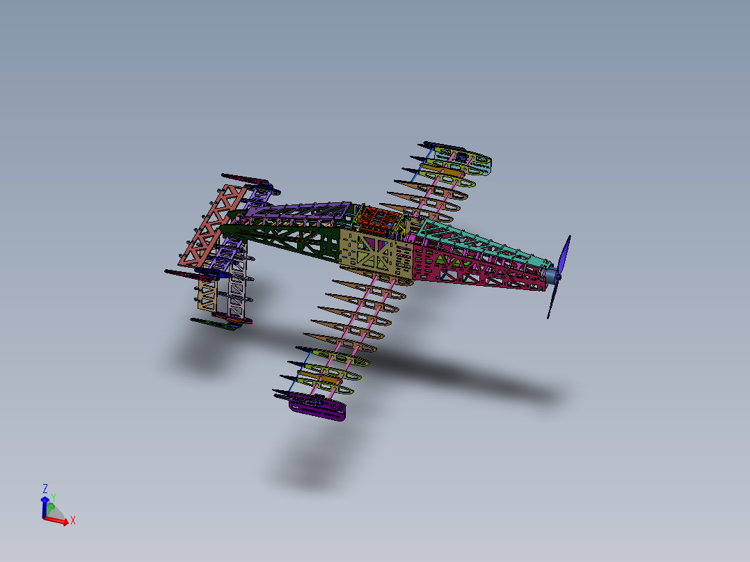 固定翼无人机航模框架 STEP格式
