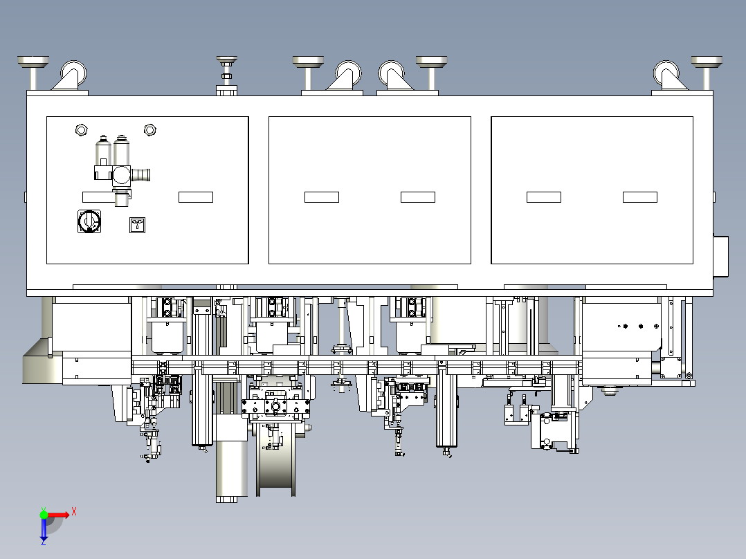 电磁阀组装机俯视图
