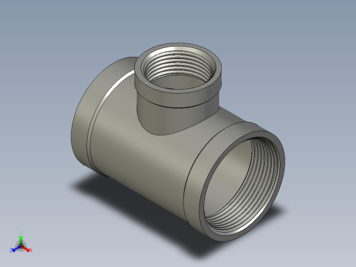 螺纹管三通-异径 DN40-DN25