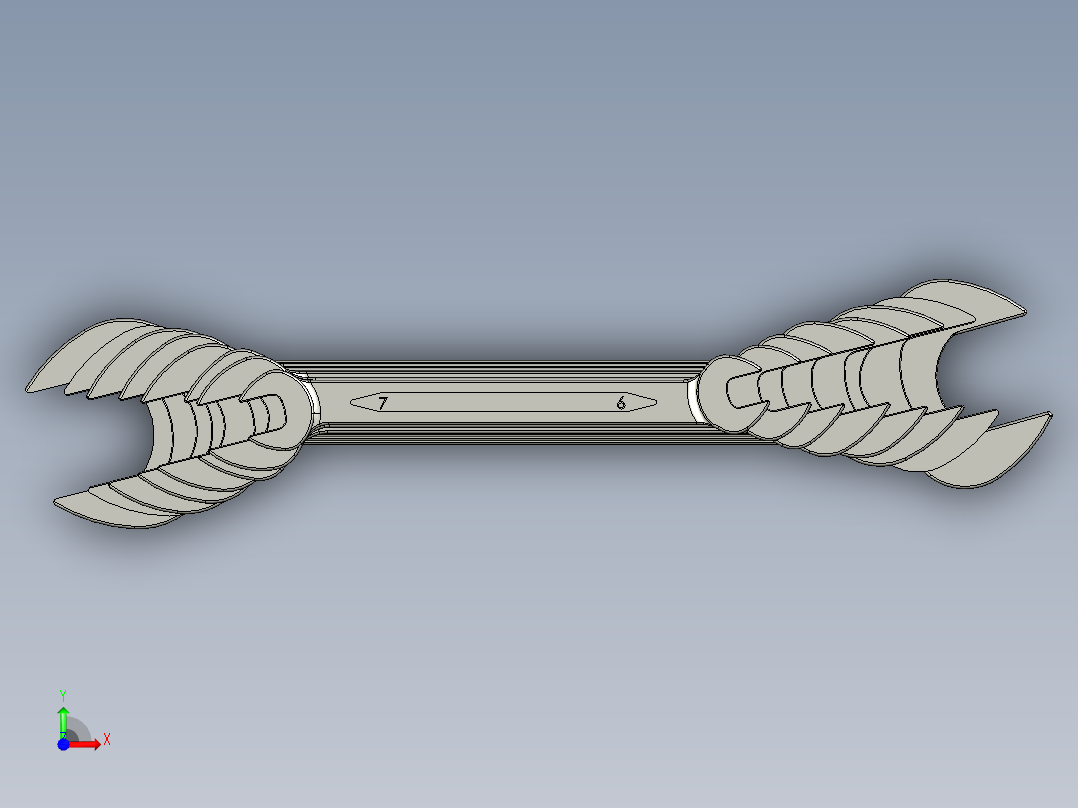 双头扳手前视图