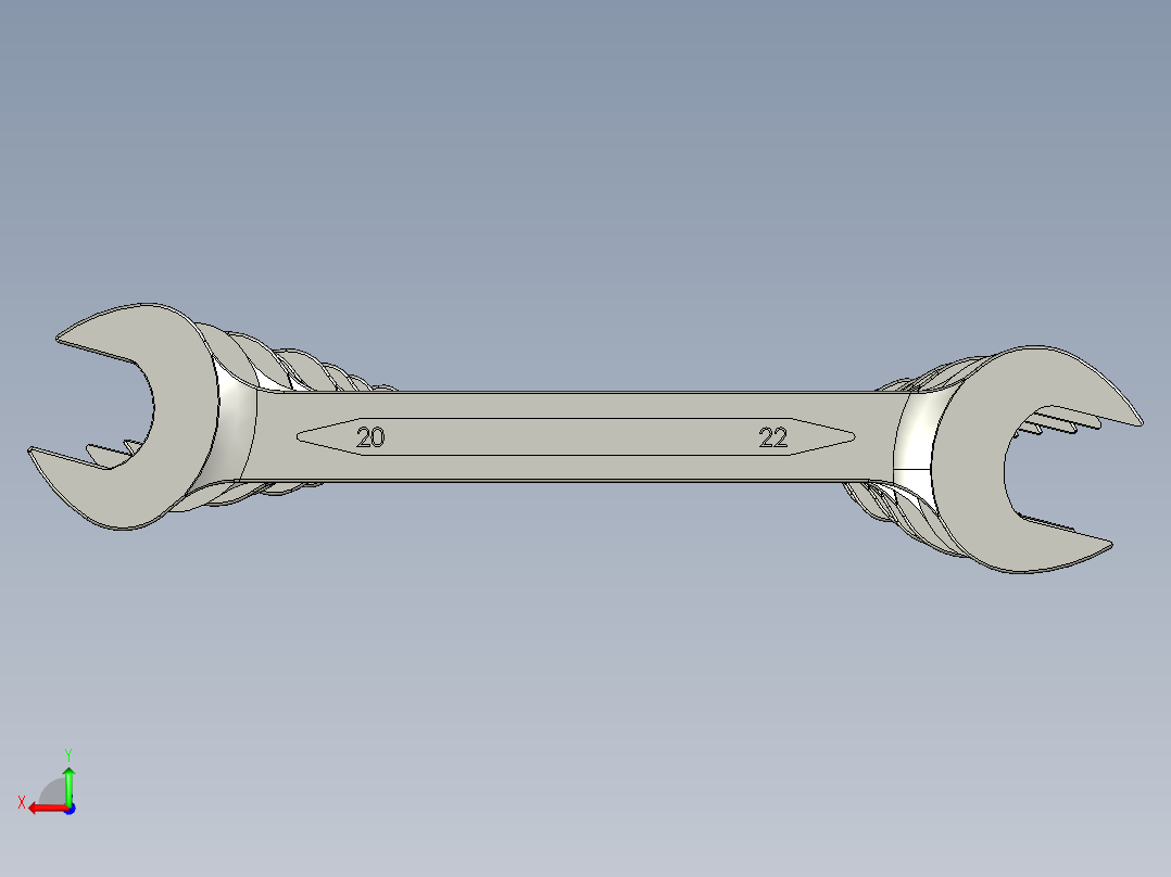 双头扳手后视图