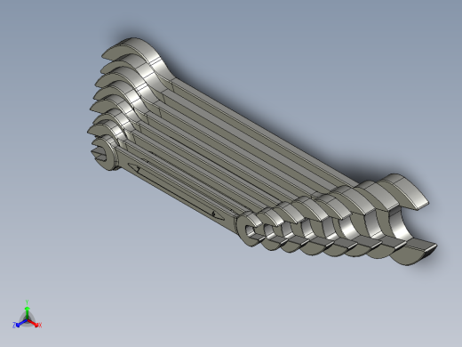 双头扳手正等轴测缩略图