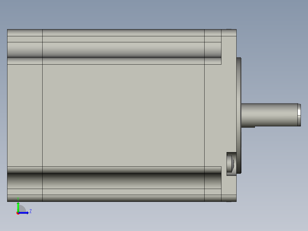 2-步进电机57CM23-YZ-CC左视图