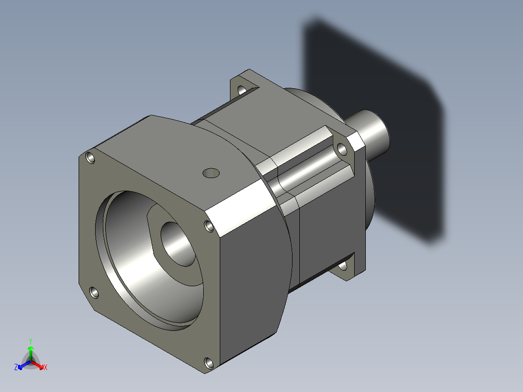 AB115-040-S2-P2减速机正等轴测图