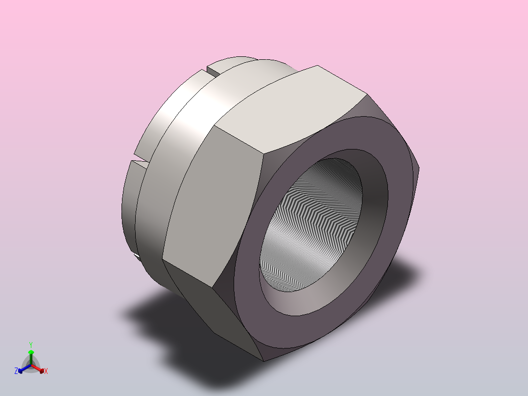 全金属弹簧箍六角锁紧螺母_M24主视图