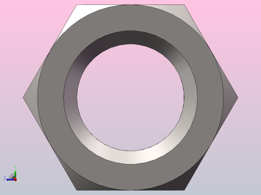 全金属弹簧箍六角锁紧螺母_M24右视缩略图