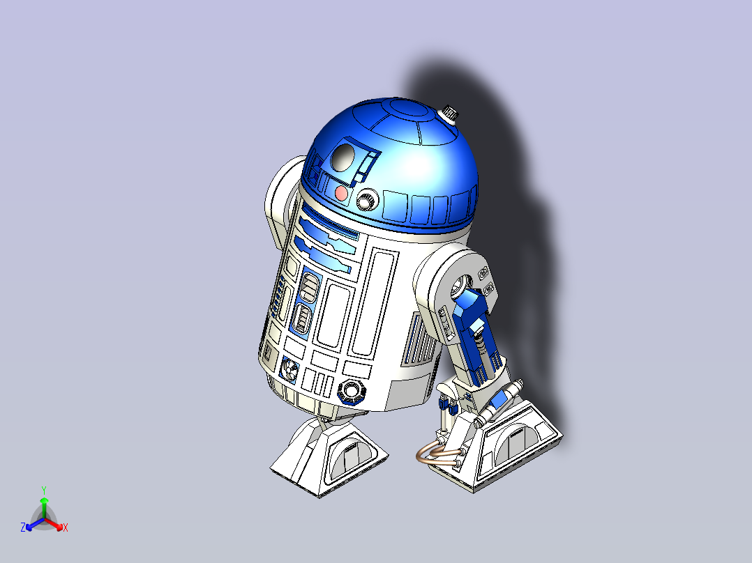 R2-D2机器人主视图