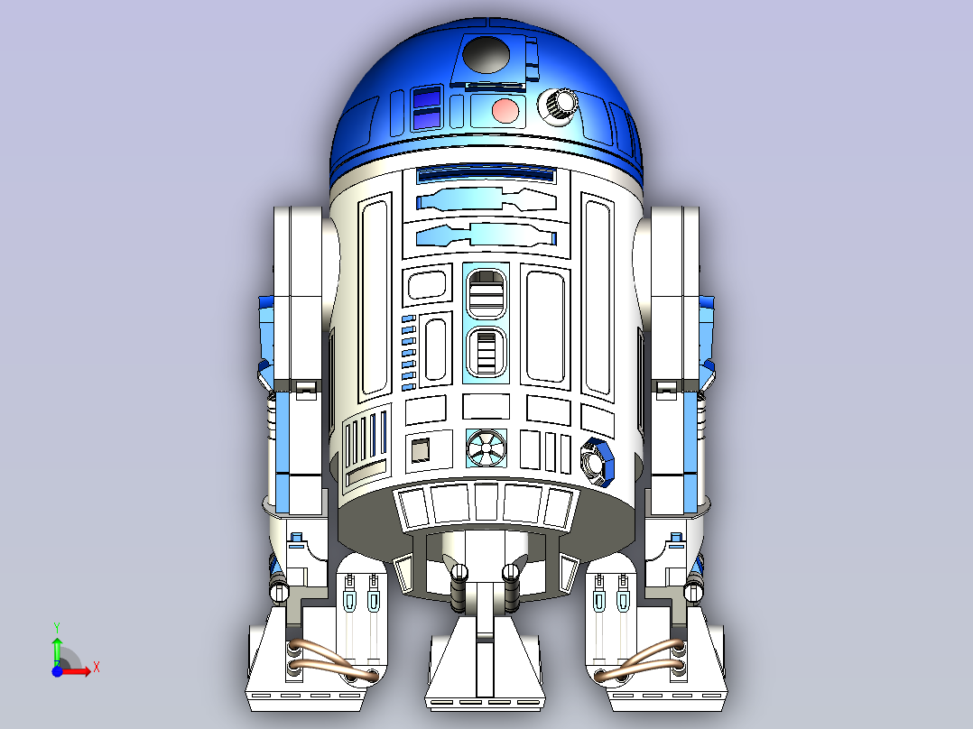 R2-D2机器人前视图