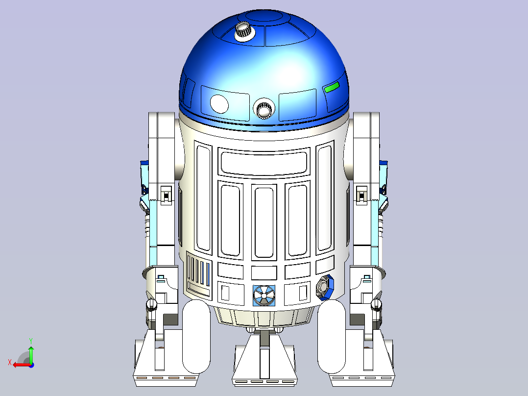 R2-D2机器人后视图