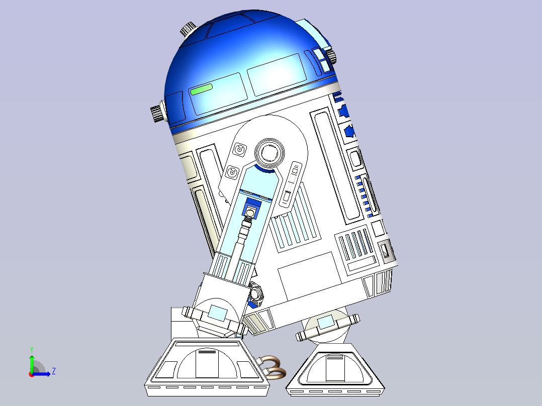 R2-D2机器人左视图