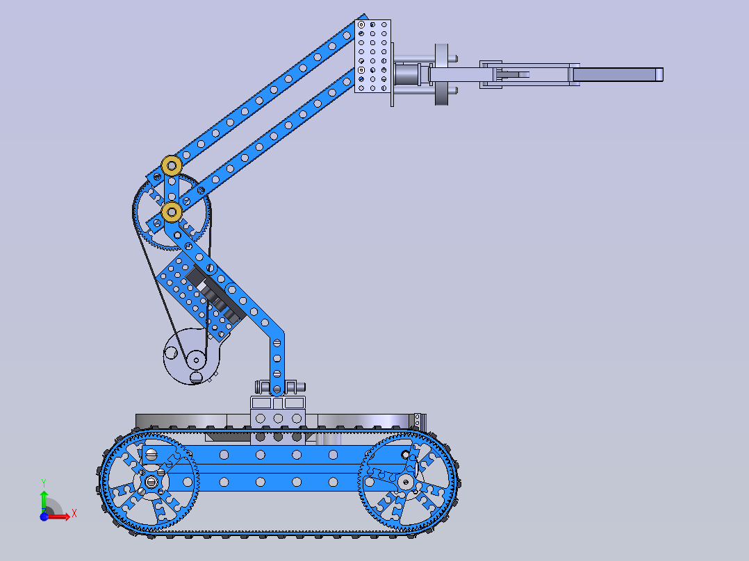 机械臂坦克机器人主视图