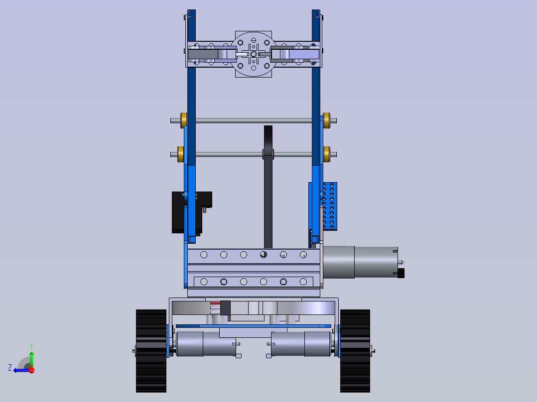 机械臂坦克机器人右视图