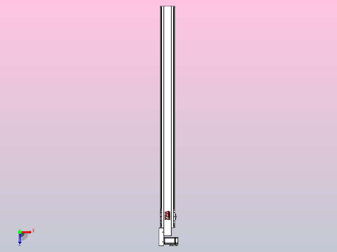 皮带直线轴半封闭可选导轨TPA-HNB-120D-110-L1600-ML-C-P40-N3俯视图