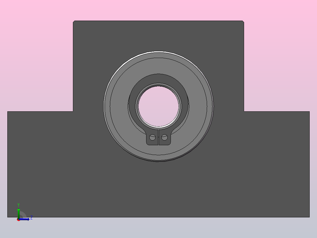 滚珠丝杆支撑座固定座BUA10左视图